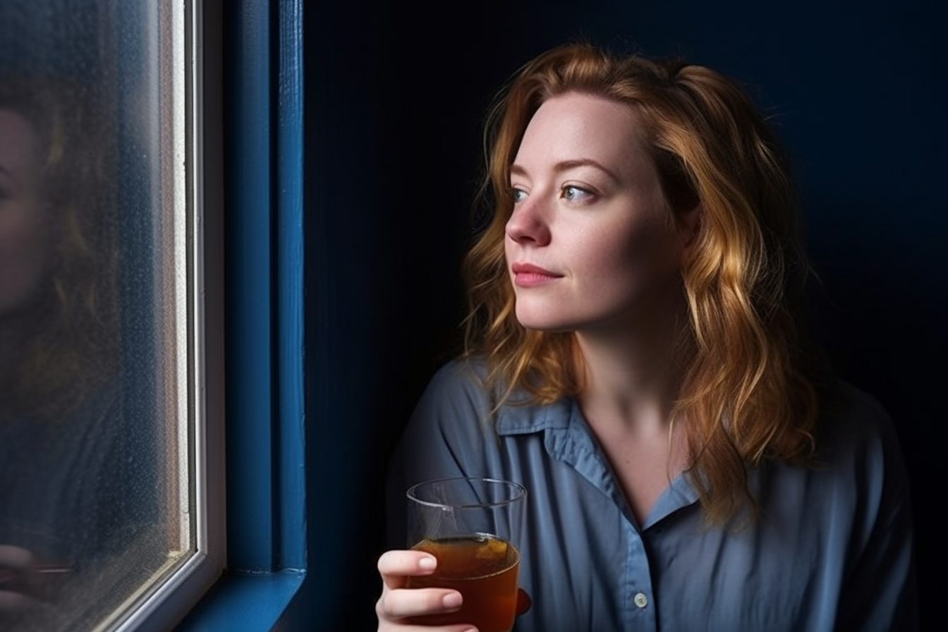 Une femme qui déguste du vin
