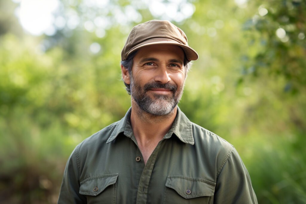 Un vigneron en casquette 