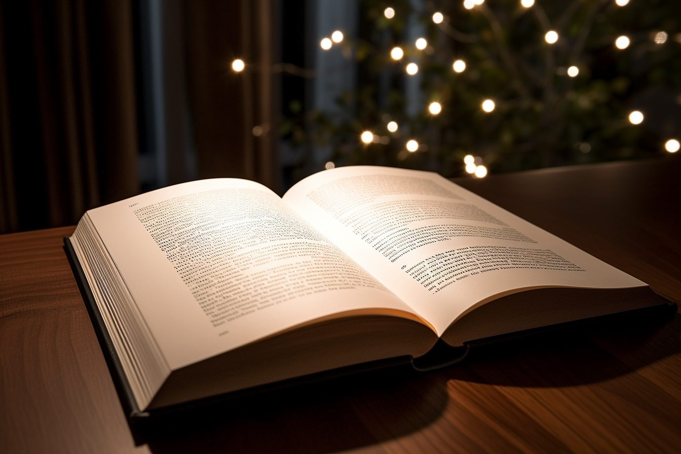 Un livre ouvert sur une table