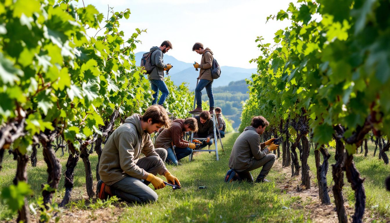 découvrez à carcassonne comment de jeunes vignerons perfectionnent leur savoir-faire dans l'art de la taille de la vigne grâce à un concours formatif. une immersion dans le monde du vin et des traditions viticoles.