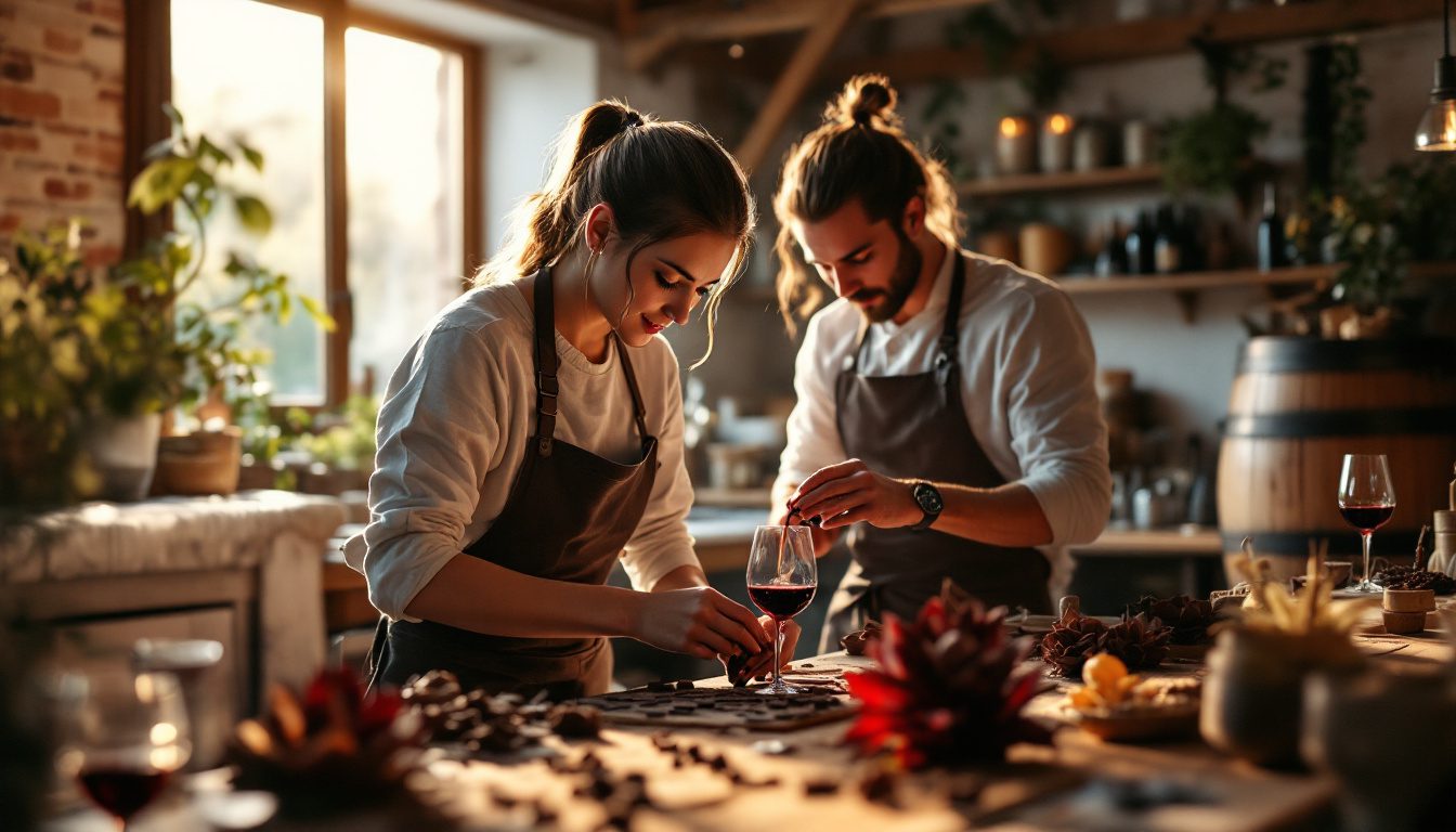 découvrez l'alliance exceptionnelle entre un chocolatier et un vinificateur à plœmeur. plongez dans des expériences gourmandes uniques où saveurs et créativité se rencontrent pour éveiller vos sens. une aventure culinaire inoubliable vous attend !