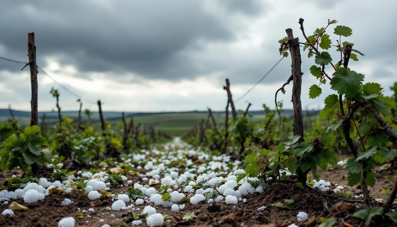 découvrez comment les viticulteurs anticipent les ravages des tempêtes de grêle, qui peuvent anéantir une grappe entière. plongée dans les stratégies de protection et les défis de la viticulture face aux caprices de la météo.